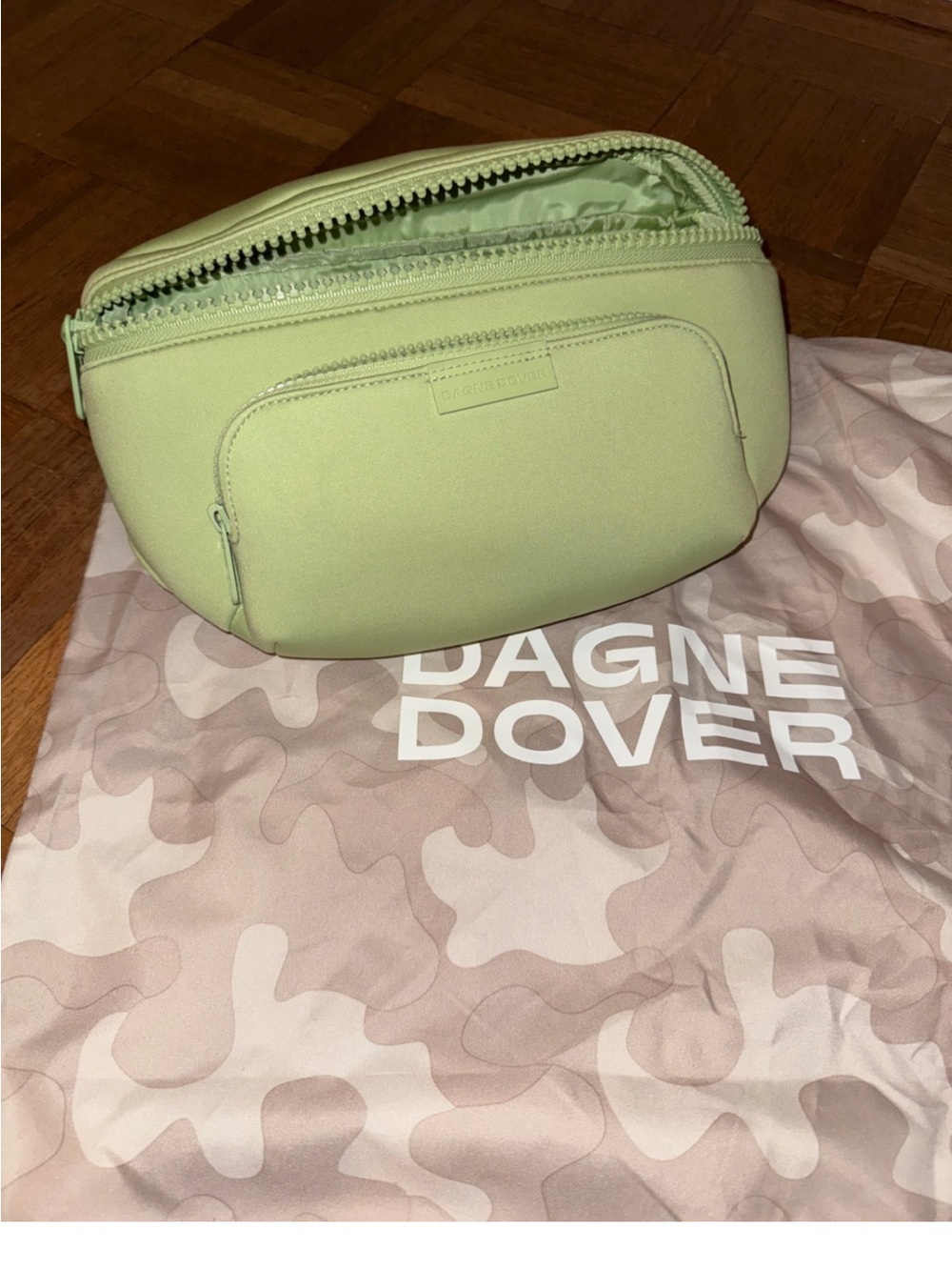 Dagne Dover Light Green Neoprene Belt Bag
